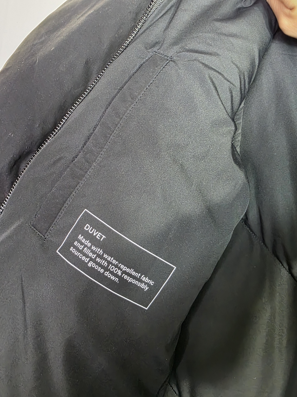 Wilfred Duvet Long Down filled Black Puffer Coat - Picture 8 of 13